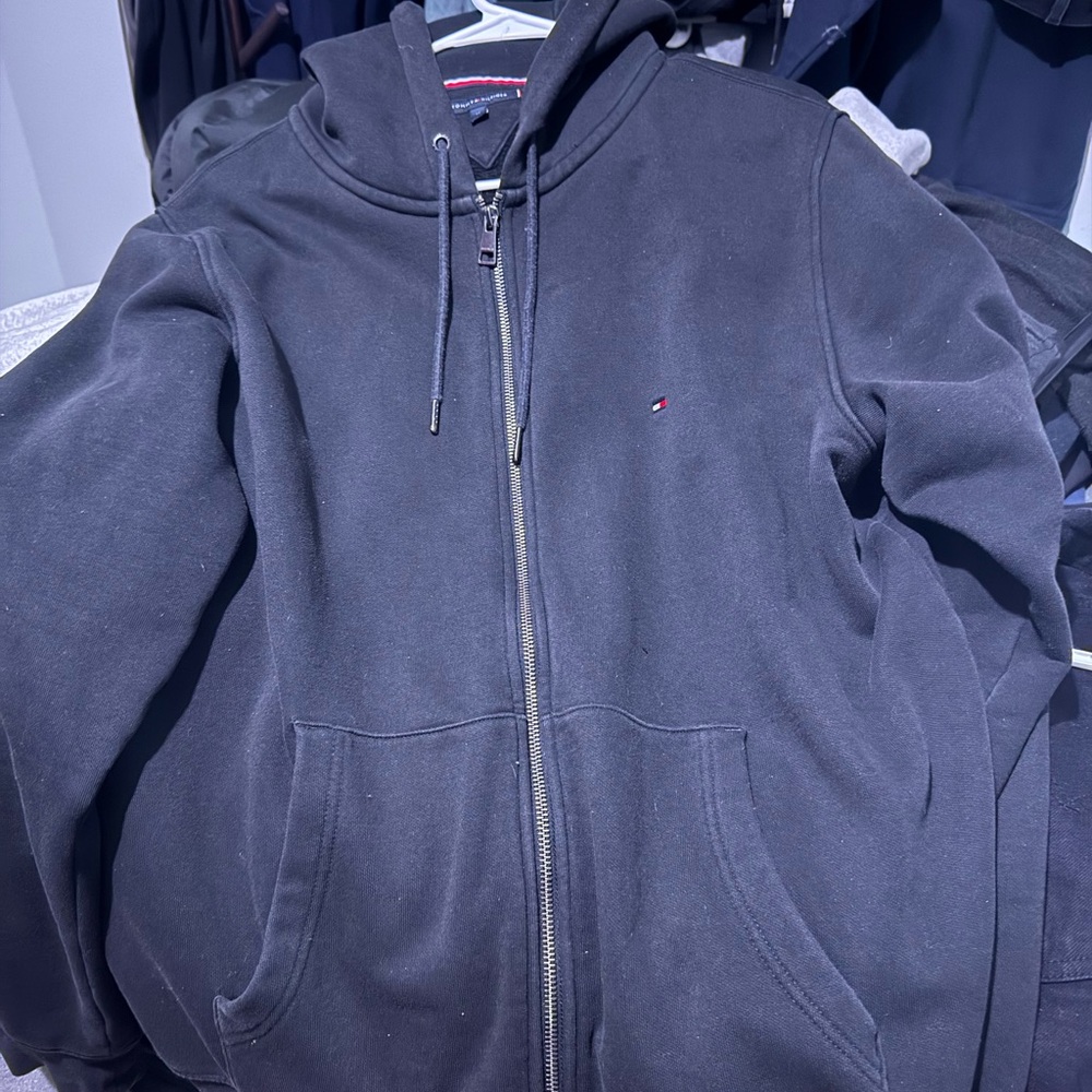 Tommy Hilfiger Black Hoodie with Logo